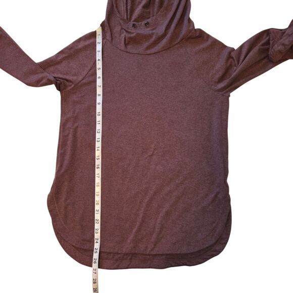 Athleta Hoodie Pullover Lightweight Moroon sz medium - Picture 7 of 8